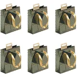 Clairefontaine 5x Geschenktasche Geo gold/grün 12x4,5x13,5 cm Grün 212914C