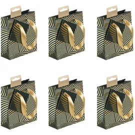 Clairefontaine 5x Geschenktasche Geo gold/grün 12x4,5x13,5 cm Grün 212914C