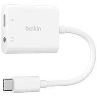 Belkin RockStar 3.5-mm-Klinken-Audio- und USB-C-Ladeadapter weiß (NPA004btWH)