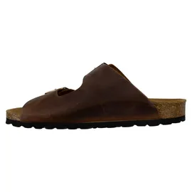 CAMEL ACTIVE Damen Leder Pantolette mit Korkfußbett Braun, 41