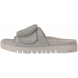 Gabor "Gabor Pantoletten Leder", Damen, grau (hellgrau), Leder, Schuhe