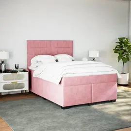 vidaXL Boxspringbett 140 x 200 cm Rosa