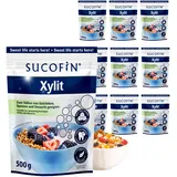 SUCOFIN Xylit 10 x 500g natürlicher zahnfreundlicher Zuckerersatz Birkenzucker