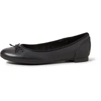 CLARKS Couture Bloom Geschlossene Ballerinas, Schwarz (Black Leather) ,38 EU