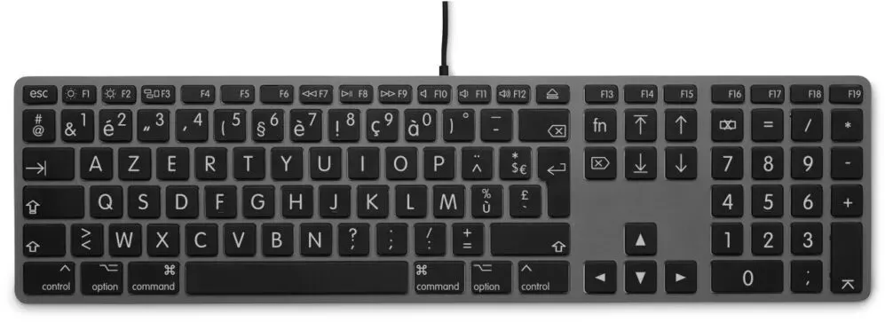 LMP 24272, Volle Größe (100%), Kabelgebunden, USB, AZERTY, Grau