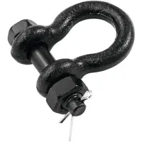 Safetex Schäkel 10 mm Schwarz mit Bolzen, Mutter, Splint