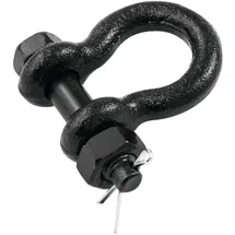 Safetex Schäkel 10 mm Schwarz mit Bolzen, Mutter, Splint