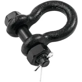 Safetex Schäkel 10 mm Schwarz mit Bolzen, Mutter, Splint