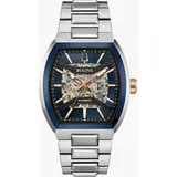Bulova Maquina Silber Herren Armbanduhr 98A319
