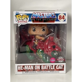 Funko POP Rides - MOTU - He-Man on Battle Cat FLOCKED