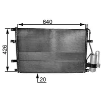 mahle Kondensator, Klimaanlage ac227000s für Volvo