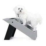 Klappbare Hundetreppe 3 Stufen grau rutschfest faltbar für Sofa Auto
