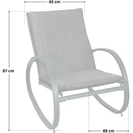 Svita EIBY DELUXE Schaukelstuhl Schaukelsessel Outdoor Armlehne Blau