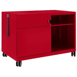 BISLEY NoteTM Caddy Rollcontainer kardinalrot 2 Auszüge 80,0 x 49,0 x 56,3 cm