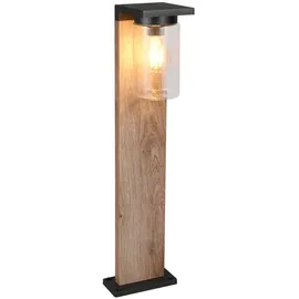 meine wunschleuchte Laterne schwarz Holzoptik 65 cm 1x E27 LED wechselbar