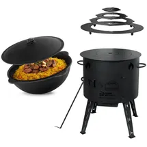 4big.fun Ø40 Uchag 2mm Stahl 12L Kazan Utschak Adapterringe Utschag Campingofen, Kasan