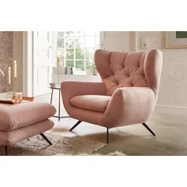 KAWOLA Sessel CHARME Hochlehnsessel Cord rosa
