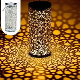 Marrakesch Orient & Mediterran Interior 2er Set Orientalische Solarlaterne Solar Laterne Windlich Noum Grün