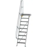 Günzburger MUNK Aluminium-Treppe Plattform 60° 9 Stufen