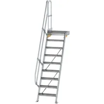 Günzburger MUNK Aluminium-Treppe Plattform 60° 9 Stufen