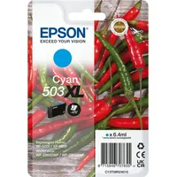 Epson 503XL - 6.4 ml - XL - Cyan - original - Blister mit RF- / aktustischem Alarmsignal - Tintenpatrone - für Expressi