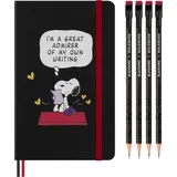 Moleskine Notizbuch Peanuts mit 4 Blackwing Bleistifte im Set - Limited Edition