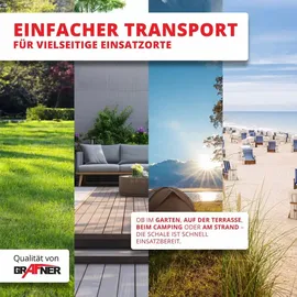 Grafner Feuerschale mit Funkenschutz, Kohlerost und Schürhaken, Ø 52cm