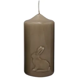 Kopschitz Kerzen Kerze Ostern "Hase" Portobello Nougat gelackt 120 x Ø 60 mm