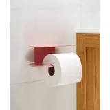 KAWENTSMANN Toilettenpapierhalter Toilettenpapierhalter ohne Bohren mit Ablage ORBI rosa