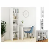 vidaXL Bücherregal Hochglanz-Weiß 40x35x180 cm Holzwerkstoff