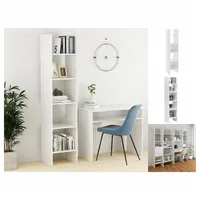 vidaXL Bücherregal Hochglanz-Weiß 40x35x180 cm Holzwerkstoff