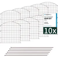 VERDOBA Teichzaun Gartenzaun Hundezaun - Metall Gitterzaun aus Zaunelementen - Braun