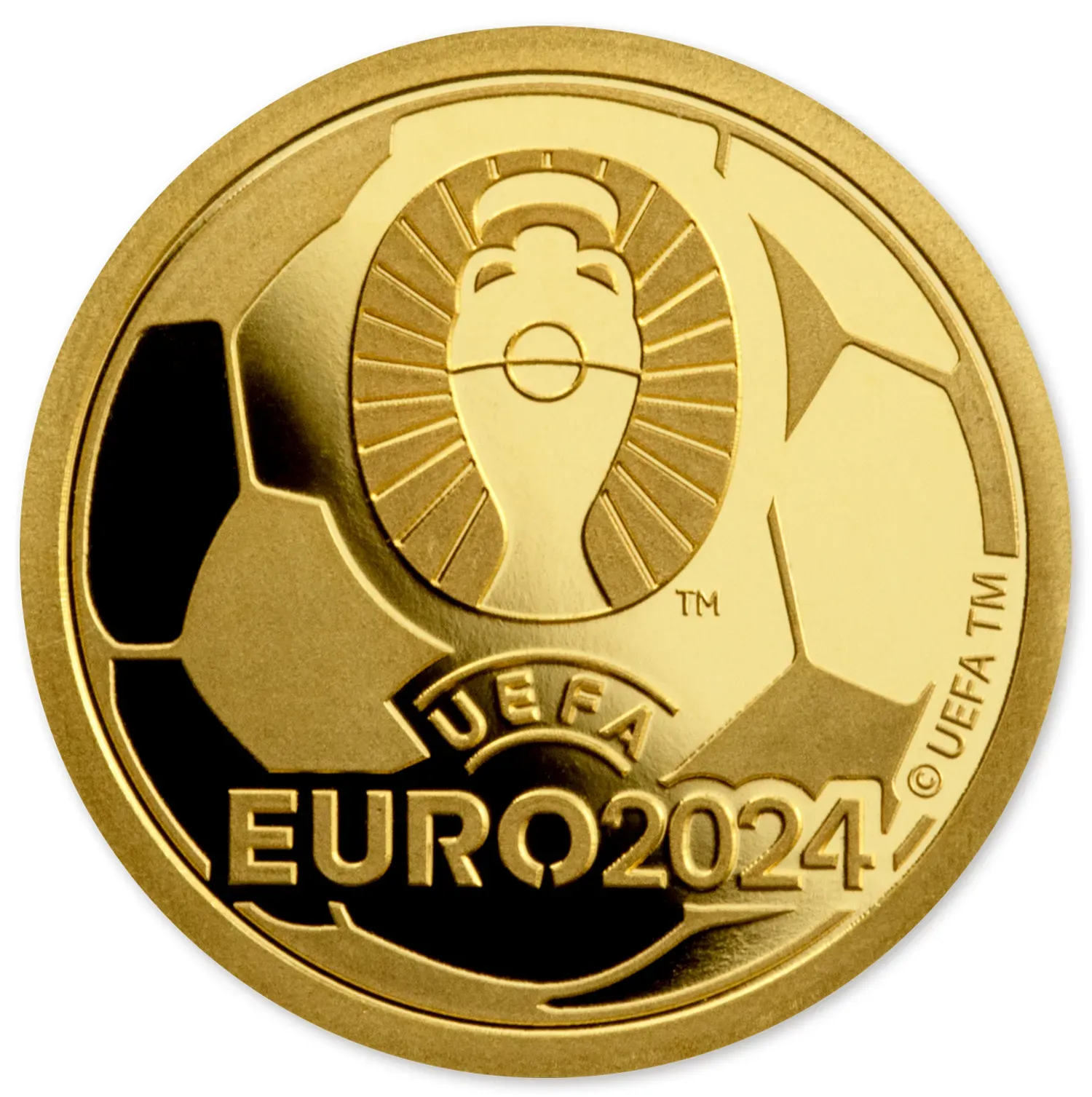 Preisvergleich Produktbild Offizielle Goldmünze "Emblem" zur UEFA EURO 2024TM