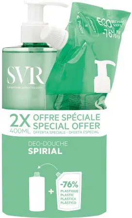 SVR Spirial Deo Duschgel 400ml + Nachfüllung 400ml