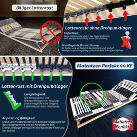 Matratzen Perfekt Lattenrost 44 Leisten verstellbar 140 x 200 cm