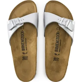 Birkenstock Madrid Birko-Flor schmal silber 38