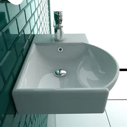 Alpenberger Waschbecken 45 cm Breite mit Überaluf - Handwaschbecken abweisend Badezimmer & Gäste WC