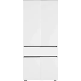 Home Affaire Wisla Hochschrank 76 x 180 cm Weiß Kunststoff/Metall/Spanplatte