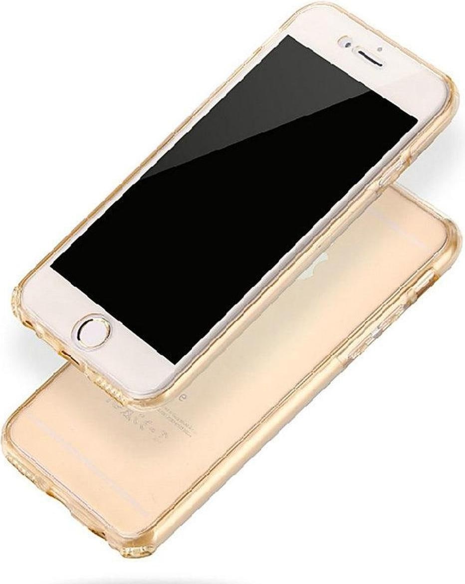 König Design Apple iPhone 6 / 6s Plus Full Body 360 Silikon Schutzhülle Handyhülle Case Gold (IPhone 6S Plus, iPhone 6+), Smartphone Hülle, Transparent