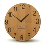 OEM Wanduhr Natur 30,0 cm 100% Eiche mehrfarbig