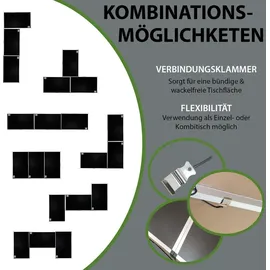 Trutzholm Multifunktionstisch 100 x 60 cm grau/schwarz 90 kg