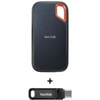 SanDisk Extreme Portable SSD 2 TB V2 - USB-C 3.2 Gen2 IP65 wasserresistent + SanDisk Ultra Dual Drive Go 128 GB USB 3.1 Type-C / USB-A Stick