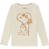 S.Oliver - Longsleeve mit glitzerndem Snoopy®-Print, Kinder, Beige, 116/122