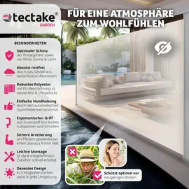 Tectake Aluminium Seitenmarkise 200 x 300 cm beige