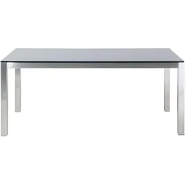 Beliani Gartentisch 180 x 90 x 76 cm Schwarz/Silber