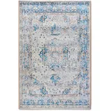 Villeroy & Boch "Rene", blau (creme,blau), B:160cm H:3mm L:235cm, Polyester, Polypropylen, Teppiche, Outdoorteppich, Outdoor, Flachgewebe, wetterfest, Balkon, Garten, Klassisch, Terrasse