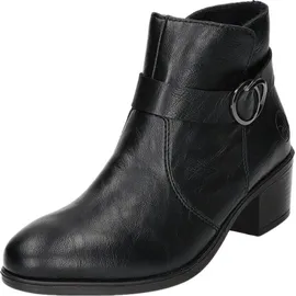 Rieker Damen Ankle Boots 73975, Frauen Stiefeletten,uebergangsschuhe,uebergangsstiefel,knöchelhoch,reißverschluss,Bootee,schwarz (00),39 EU | Gr.: 39