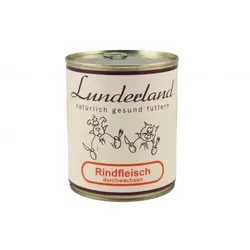 Lunderland Dose 800g Hundenassfutter 24 x 800 Gramm Rindfleisch durchwachsen