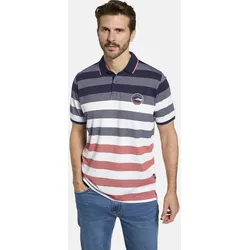 Poloshirt BABISTA "Poloshirt VISTELLO", Herren, Gr. 62, blau (dunkelblau gestreift), casual, regular fit normal, ohne Ausschnitt, Kurzarm, Shirts, mit Segelclub Symbol