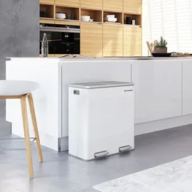 Songmics Mülltrenner 2 x 30,0 l weiß